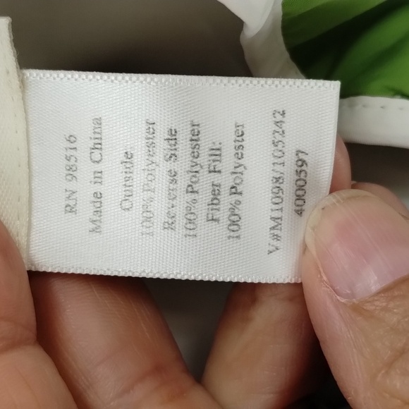 Coldwater Creek full zip vest large green white trim lightweight with pockets - Picture 4 of 8